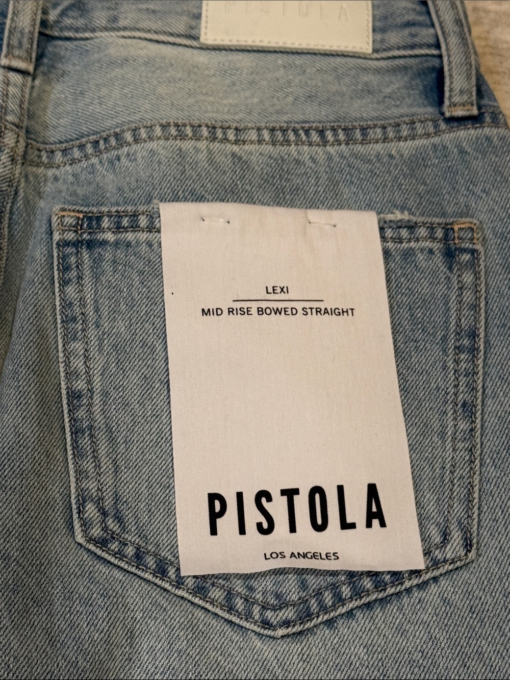 NWT Pistola LEXI MID RISE BOWED STRAIGHT - STELLAR womens size 24 - Picture 14 of 16
